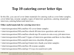 Top 10 Catering Cover Letter Tips