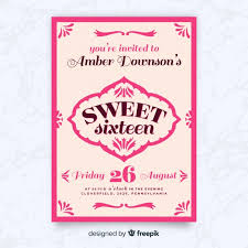 Wenn dir „geburtstag einladung vorlage gefällt, gefallen dir vielleicht auch diese ideen. 16 Geburtstag Vintage Ornamente Einladung Vorlage Kostenlose Vektor