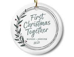 Our first christmas ornament 2020. First Christmas Together 2021 Ornament First Christmas Etsy