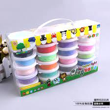 Лёгкий пластилин moon light clay набор легкого прыгающего пластилина. Supply Super Light Clay 24 Color Non Toxic Rubber Colored Clay 5d Clay Diy Clay Children Mud