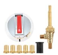 Long Stem Gas Stove Valve+Metal Alloy Knob+Orifice Kit 0.7/1.2/2.0/2.5/3.2mm