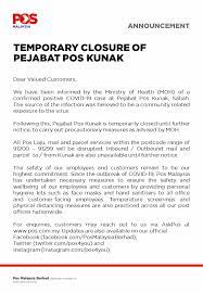 Ÿto notify the council in writing or on form f obtainable from council's office/website on change of ownership. Pos Malaysia Berhad On Twitter Announcement Temporary Closure Of Pejabat Pos Kunak Posmalaysia Pos4you Sabah Covid19