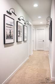 Maria theresa wall sconce crystal lighting h14 x w11.5. Black And White Hallway Gallery Wall Taryn Whiteaker