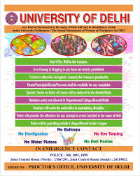 Holi Guidelines And Duty Chart University Of Delhi