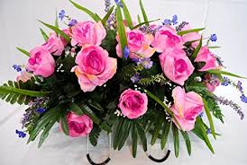 50 flower saddles ideas | cemetery flowers cemetery saddle, cemetery flower arrangement, flowers for cemetery, memorial saddle, sympathy flowers, cemetery flowers, gravesite flowers designedbymande 5 out of 5 stars (67) $ 47.99 free shipping only 1 available. Cemetery Saddle Flowers For Grave Decorations Pink Roses With Purple Flowers Highlights Buy Online In Antigua And Barbuda At Antigua Desertcart Com Productid 41640471