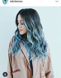 Cute Blue Ombre Hair On Niki Hair Styles Blue Ombre Hair Dyed Hair