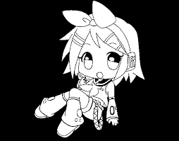 There were released for the vocaloid2 engine in december 2007. Rin Kagamine Coloring Page Coloringcrew Com