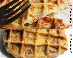 Gaufres De Pommes De Terre Aux Lardons Recette Gaufre Pomme De Terre Gaufres Gaufres Salees