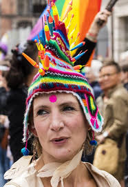 2019: Woman Attending the Gay Pride Parade Also Known As Christopher Street  Day CSD in Munich, Germany Editorial Image