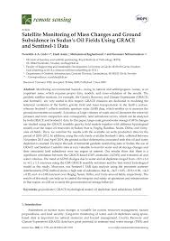 Pdf Satellite Monitoring Of Mass Changes And Ground Subsidence In Sudan S Oil Fields Using Grace And Sentinel 1 Data