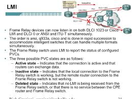 These are details regarding the frame relay networks status and it basically helps for the extension of the capabilities of the said technology. Ccna4 Mod5 Frame Relay