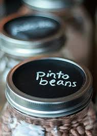 Go around the surface by putting your other hand inside the jar to make it quicker and easier. Chalkboard Paint Mason Jars Frugal Flexible Dry Goods Storage Kitchen Treaty Recipes