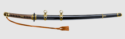 軍刀 旧日本軍海軍軍刀 拵え全て当時の大戦中の本物。 刀身は模造刀。、この拵えの為に作った寸法確実の特注品。 ｜武具