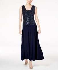 R M Richards Metallic Sequined A Line Dress Navy Silver 20 Dresses A Line Dress Dresses With Leggings