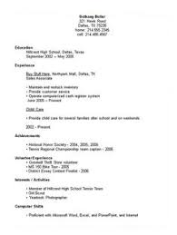 Resume format for teenager sasolo annafora co. How To Write A Cover Letter Student No Experience