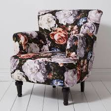 Our Dalston Armchair By Clarke Clarke Features Large Floral Print Chair Armchair Blush Armchair