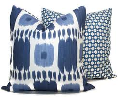Blue Kandira Ikat Decorative Pillow Covers 18x18 20x20 Tapered Corners So It Won T Dog E Decorative Pillow Covers 18x18 Decorative Pillow Covers Pillow Covers