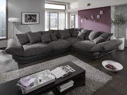 Big sofa mit schlaffunktion und bettkasten in schwarzem microfaserähnlichem stoff bezogen mit wellenfederpolsterung, maße: Megasofa Loungesofa Ecksofa Sofa Couch Bigsofa Rose X Newlook Trendmanufaktur Couch Home Decor Furniture