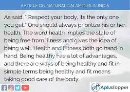 This article explores the top 10 benefits of regular exercise, all based on science. Article On Health And Fitness 800 300 Words For Kids Children And Students In English A Plus Topper