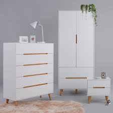 Homecho 5 drawer dresser, modern chest of drawer, white dresser chest for bedroom, living room, laundry room, closet, wood frame and easy pull antique style handle 4.2 out of 5 stars 413 $149.99 $ 149. Julian Bowen Alicia Bedroom Furniture Range The Furniture Co