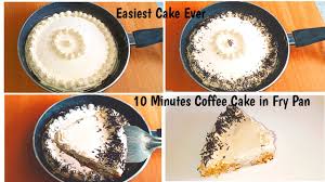 Coffee cake with a middle crumb layer: 10 Minutes Coffee Cake In Fry Pan Eggless Coffee Cake Cake Christmas Cake Cake Recipe Youtube