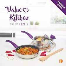 Jika ingin membeli perlengkapan elektronik seperti televisi kamu bisa datang ke toko elektronik. Peralatan Dapur Online Shop Value Kitchen Set Of 3 Basic Shopee Indonesia