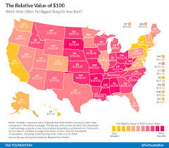 The peso was originally the name of the eight real coins issued in mexico by spain and the first currency to use the $ symbol. The Real Value Of 100 In Each State Tax Foundation