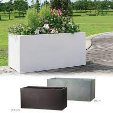 楽天市場 プランター 大型 植木鉢 長方形 ファイバークレイ 鉢 おしゃれ ラムダ 幅600 奥行300 高さ300 ホワイト ブラック グレー 穴あり ガーデニング 軽量 園芸用品 庭作り 庭 深型 寒冷地仕様 シンプル エストアガーデン 大型植木鉢 大型プランター プランター
