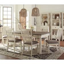 Dining room counter table set by signature design by ashley at conlin's furniture in the montana, north dakota, south dakota, minnesota, and wyoming area. Signature Design By Ashley Bolanburg 7 Piece Dining Set In Antique White And Weathered Oak Nebraska Furniture Mart
