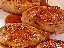 Pork Chops With Golden Apple Sauce Recipe Food Network Recipes Glazed Pork Chops Recipes