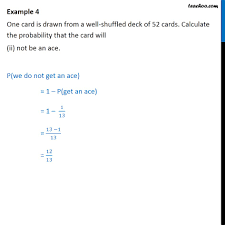 3 in diamond red card, one in the center and two more in both corners under a symbol. Example 4 One Card Is Drawn From A Well Shuffled Deck Examples