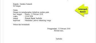 Surat resmi sering kali digunakan ketika hendak memberikan informasi penting yang bersifat tertutup. Contoh Surat Setengah Resmi Aneka Macam Contoh