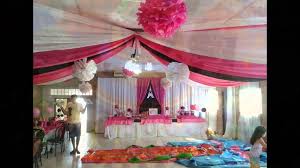 Los detalles en acuarela y las llamadas tartas de. Decoracion En Telas Y Globos Youtube