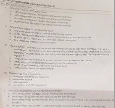 Online level 1 health & safety in the workplace training course. 1 Occupational Health And Safety 8 2 3 A 1 Chegg Com