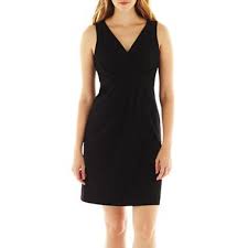 Liz Claiborne Faux Wrap Ponte Dress Jcpenney Simple Black Dress Black Cocktail Dress Dresses