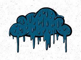 Drippy Cloud Dripping Paint Art Cloud Drawing Cute Emoji Wallpaper