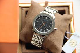 T O R Y B U R C H Women S Classic Whitney Three Hand Fixed Bezel Black Dial Silver Watch Lazada Ph