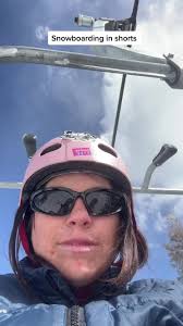 Sitting in Snow in Shorts