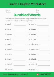 4th Grade English Grammar Worksheet Pdf