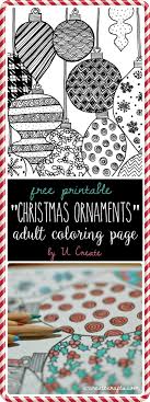 Each coloring page contains intricate designs inspired by adult coloring books, stars, flowers, landscapes. Christmas Ornaments Adult Coloring Page U Create