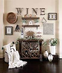Youthful tradition for a bustling young family. Kitchen Wine Nook Wine Wall Decor Easy Home Decor Wine Decor Kitchen