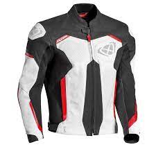 Ixon Rhino Leather Jacket White Black Red 100201048 2017 Jackets Motostorm
