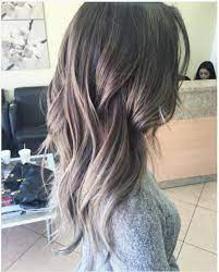 Kahverengi Ve Gri Karisimi Ombre Sac Rengi Ombre Sac Rengi Sac Sac Ve Guzellik
