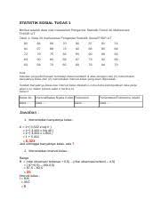 View tugas 2 pengantar statistik sosial.docx from untag no26 at 17 agustus 1945 university, banyuwangi. Tugas 1 Pengantar Statistik Sosial Nama Noor Izza Nim 041692798 Tugas 1 Berikut Adalah Data Nilai Matakuliah Pengantar Statistik Sosial 40 Course Hero