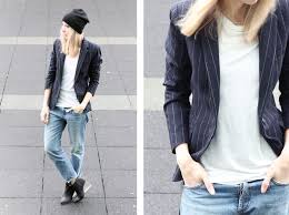 Black And White Striped Blazer Womens Outfit Pinstripe Blazer Acne Jeans My Dubio Blazer With Jeans Outfits Blazer