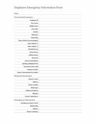 Employee Emergency Information Form Medical Forms Emergency Contact Form Business Management Emergency Contact