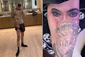 Travis Barker's New Tattoo Appears to Be Kourtney Kardashian's Eyes