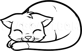 How To Draw A Sleeping Cat Sleeping Cat Step By Step Drawing Guide By Dawn Dragoart Com Hi i have a pet cat and i love animals so i start drawing this. how to draw a sleeping cat sleeping