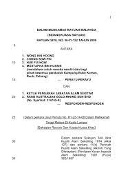 Akta kualiti alam sekeliling 1974. 1 Dalam Mahkamah Rayuan Malaysia Bidangkuasa