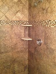 Stand Up Shower Installation Brandon Florida 12x12 6x6 Porcelain Wall Tile With A Copper Mar Master Bathroom Shower Shower Installation Porcelain Wall Tile